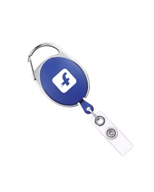 Retractable Clip for Id Card Holder - Blue